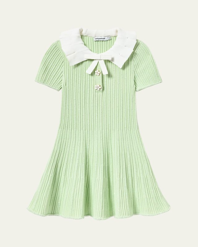 Girl's Ribbed Knit Dress, Size 3T